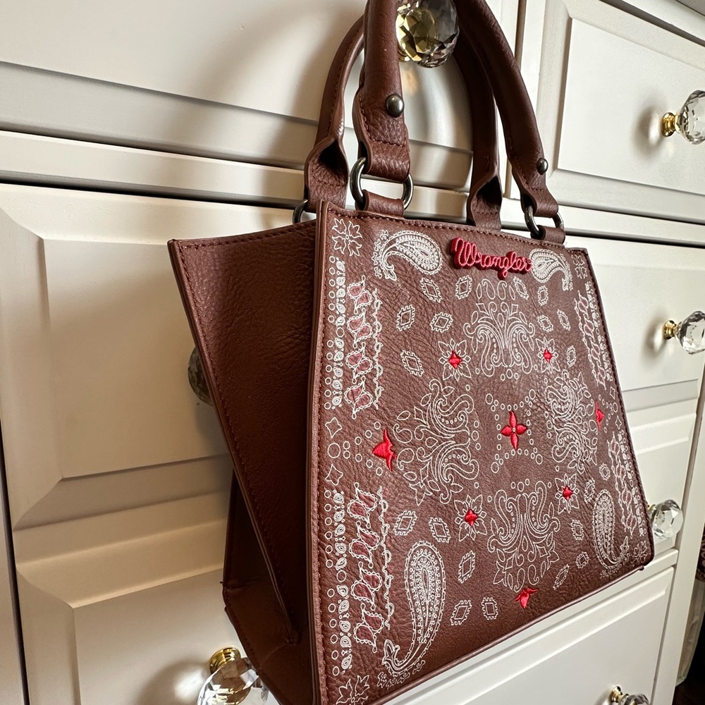 Wrangler Brown Bandana Print Women's Bag - Picture 2 of 8